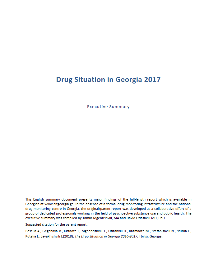 Drug Situation In Georgia 2016- 2017