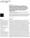 Barriers and facilitators to pre-exposure prophylaxis uptake among high-risk women and men who have sex with men in Georgia: A pre-implementation mixed-methods study using nominal group technique and the COM-B model